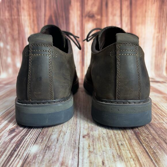 Timberland SQUALL CANYON Mens Sz 13 Brown Leather Waterproof Oxfords Dress Shoes - Picture 4 of 10